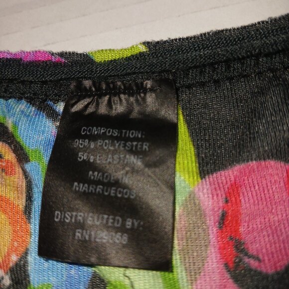 Desigual Tank Size M Colorful Tee Top - Picture 5 of 9